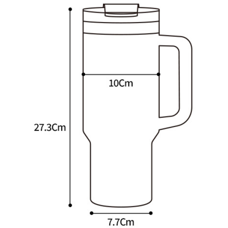 가쯔 손잡이 스텐 텀블러, 화이트, 1.2L, 1개 상품 이미지 7