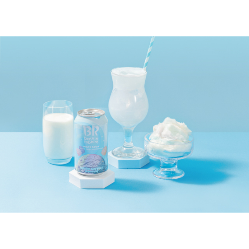 배스킨라빈스 밀키 소다 이상한나라솜사탕, 350ml, 12개 상품 이미지 3