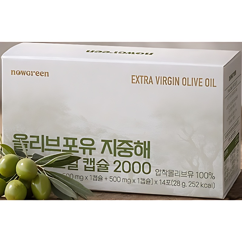 나우그린 올리브포유 지중해 올리브오일 캡슐2000, 4캡슐, 14포, 2개 상품 이미지 6
