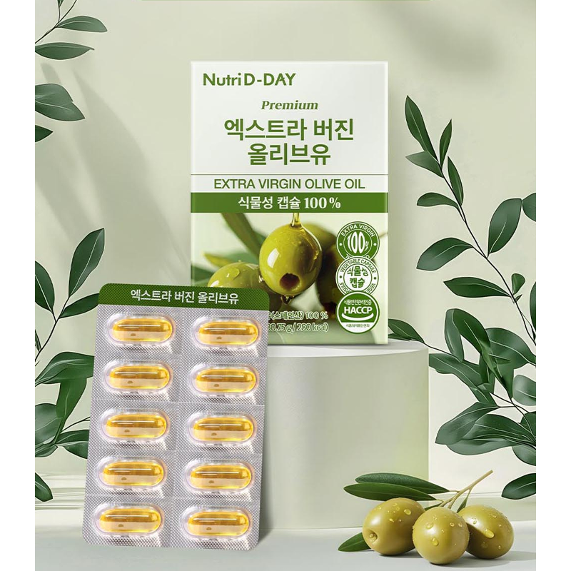 뉴트리디데이 엑스트라 버진 올리브유, 1025mg, 30캡슐, 3개 상품 이미지 3