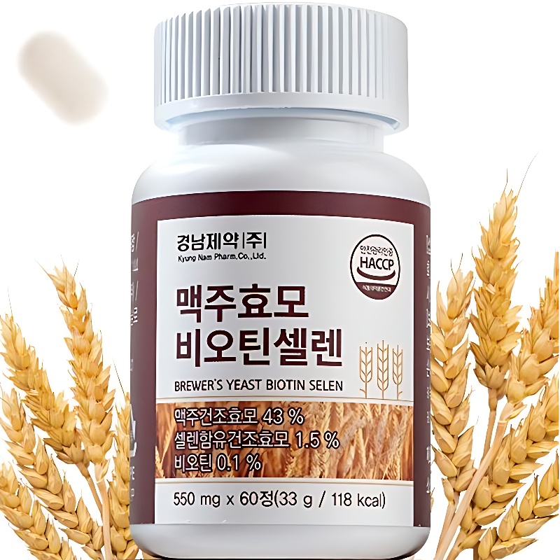 경남제약 맥주효모 비오틴셀렌, 550mg, 60정, 3개 상세 이미지 4