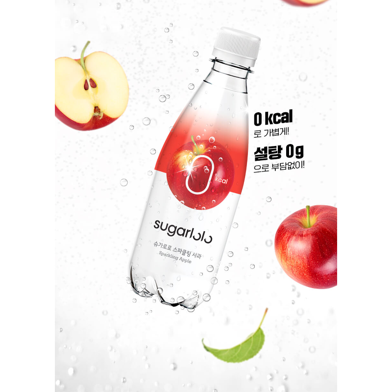슈가로로 스파클링 버라이어티팩, 사과 + 샤인머스켓, 350ml , 12개입, 1세트 상품 이미지 4