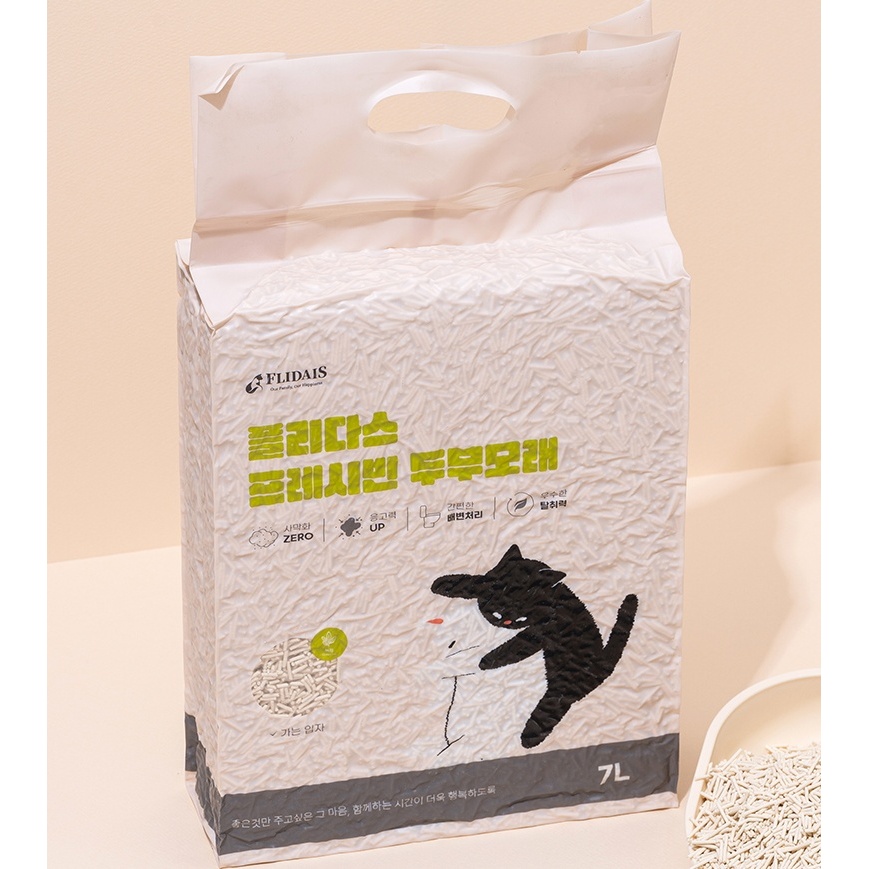 플리다스 고양이 두부모래, 녹차, 7L, 3개, 1개 상품 이미지 3