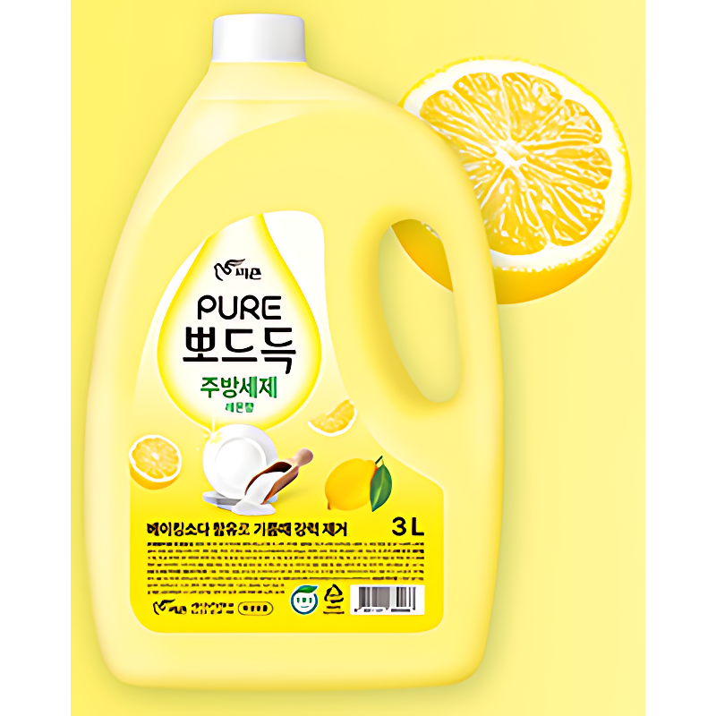 피죤 퓨어 뽀드득 주방세제, 레몬향 3L 1개 + 솔잎향 3L 1개, 2개 상세 이미지 4