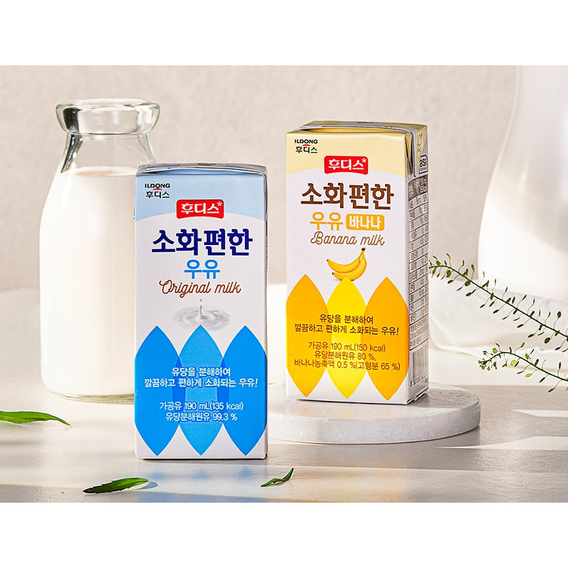 후디스 소화 편한 우유 오리지널, 190ml, 24개 상세 이미지