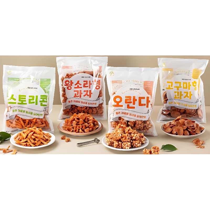 추억의 옛날 과자 4종 모음, 오란다 250g 1봉 + 스토리콘 250g 1봉 + 고구마형 270g 1봉 + 왕소라 270g 1봉, 1세트 상품 이미지 4
