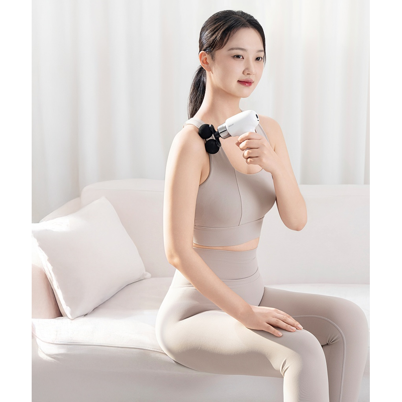 인사이디 듀얼 무선 전동 미니 마사지건, IMG-200, 화이트, 1개 상품 이미지 1