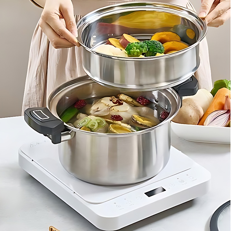 수아 두가지 요리를 한번에 7L IH 저압냄비 SN-207S, 1세트 상세 이미지 4