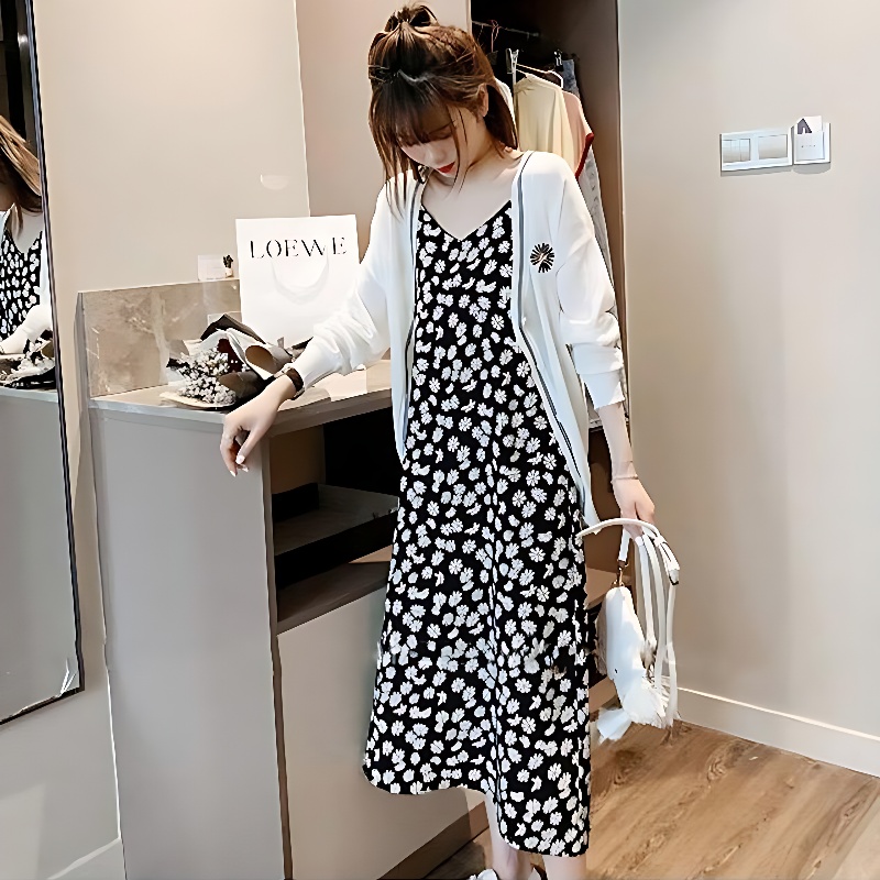 쉬블림로브 여성 데이지 쉬폰 플라워 프린팅 나들이 피크닉 원피스 GW1425, 원컬러, FREE 상품 이미지 7