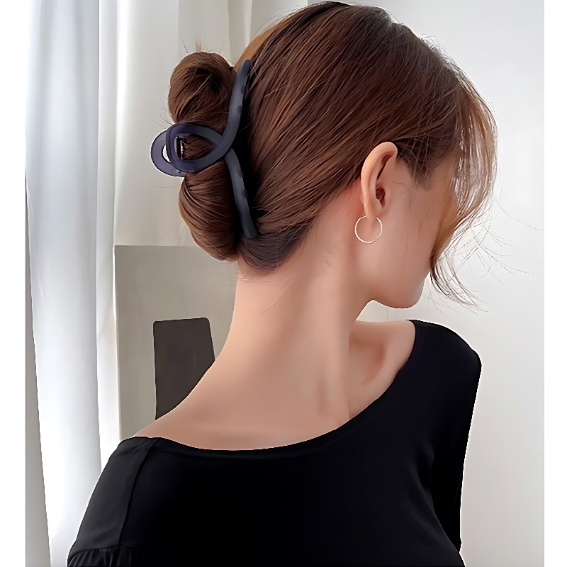 13cm 빅사이즈 레오파드 그라데이션 헤어 집게핀, 골고루, 2개 상품 이미지 2