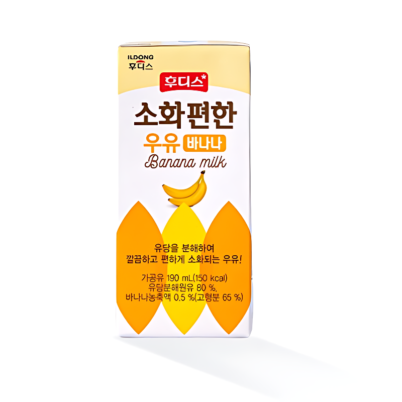 후디스 소화편한 우유 바나나, 190ml, 24개 상세 이미지 3