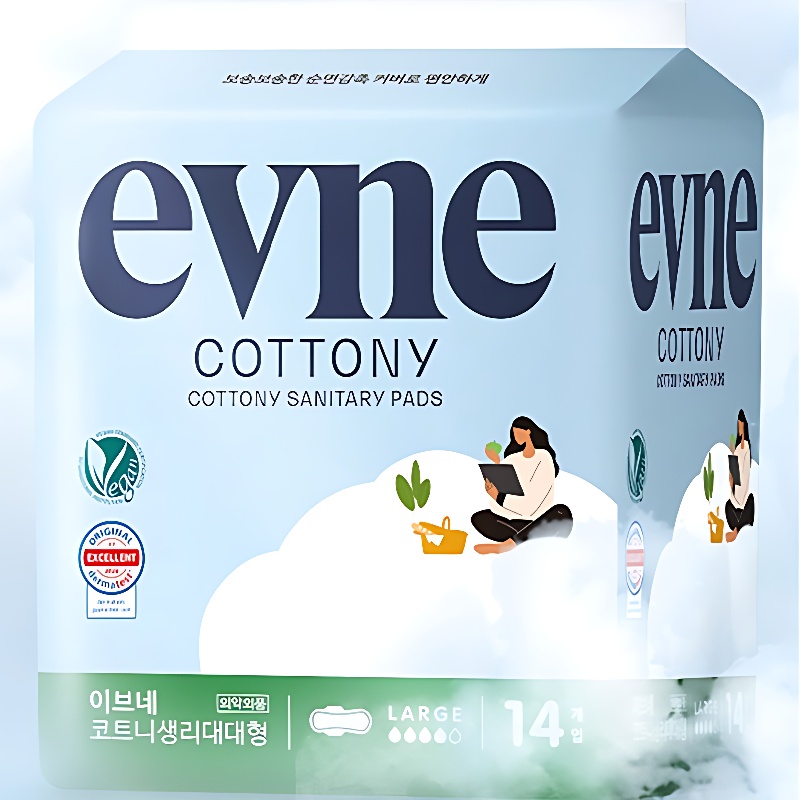 이브네 코트니 생리대, 대형, 14매입, 4팩 상품 이미지 3
