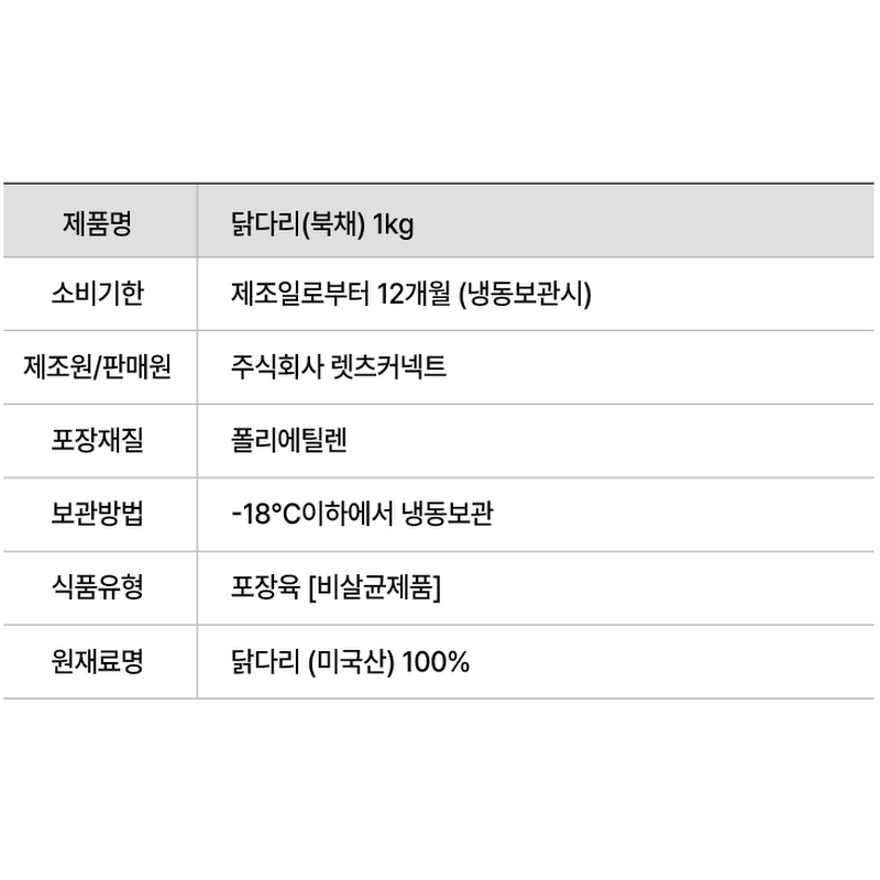 고기중독 닭다리 북채, 1kg, 2팩 상품 이미지 5