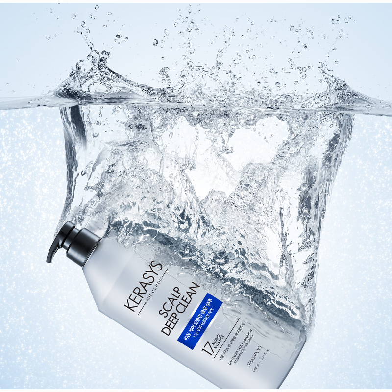 케라시스 두피 비듬케어 딥클린 쿨링 단백질 샴푸, 980ml, 3개 상품 이미지 2