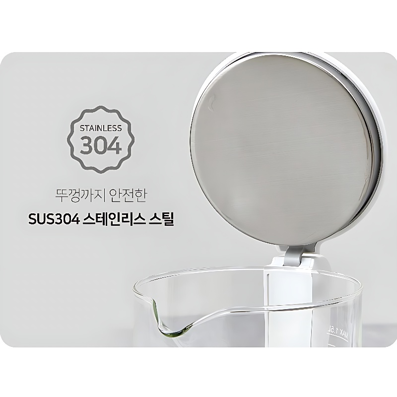 도무스 유리 티포트, DK-HF018, 1.5L, 화이트, 1개 상품 이미지 5