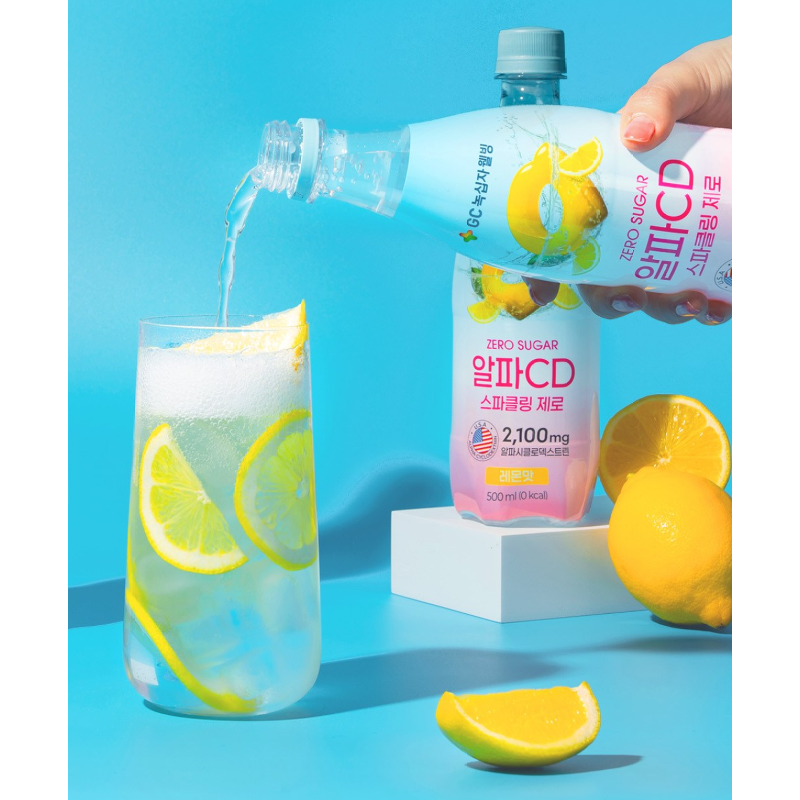 GC녹십자웰빙 알파CD 스파클링 제로, 레몬맛, 500ml, 24개 상품 이미지 4