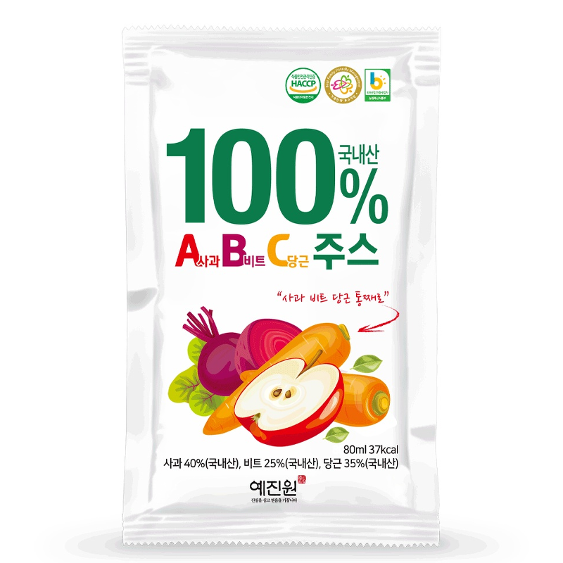 예진원 국내산 ABC주스, 80ml, 100포, 1개 상품 이미지 3