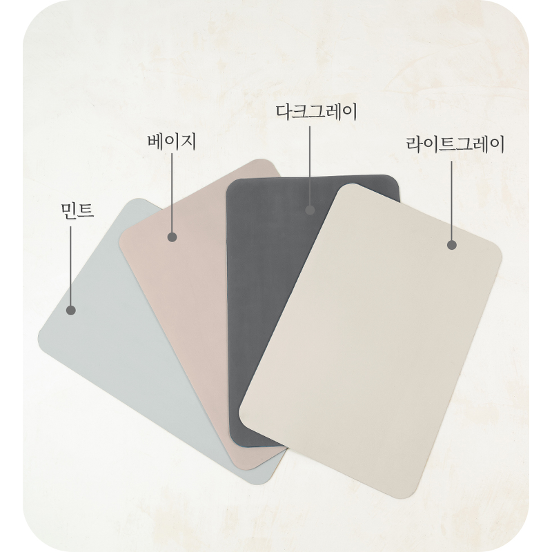 레토 빨아쓰는 규조토 발매트, 라이트그레이, 60cm, 1개 상품 이미지 5