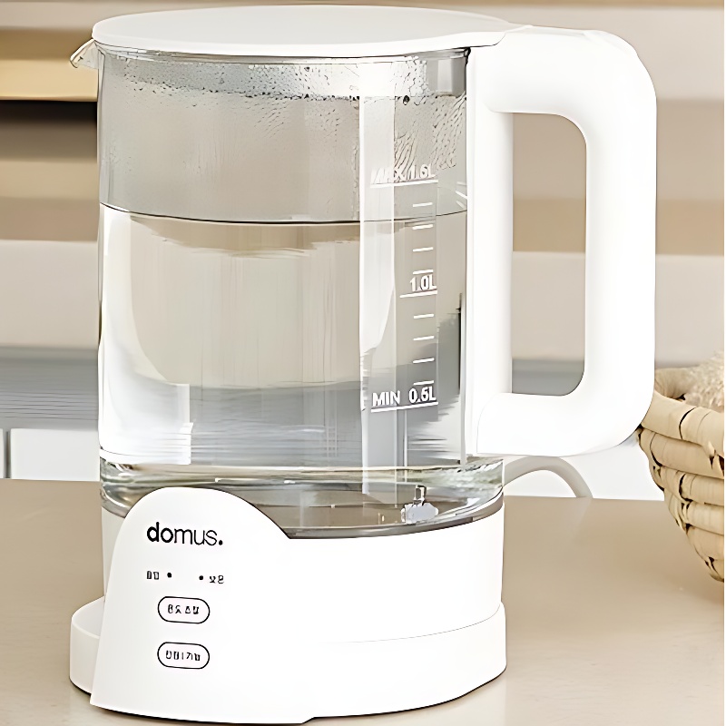 도무스 유리 티포트, DK-HF018, 1.5L, 화이트, 1개 상품 이미지 1