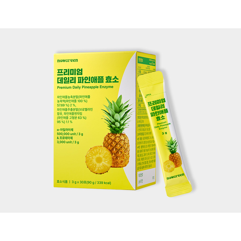 나우그린 프리미엄 데일리 파인애플효소, 3g, 30포, 3개 상품 이미지 6