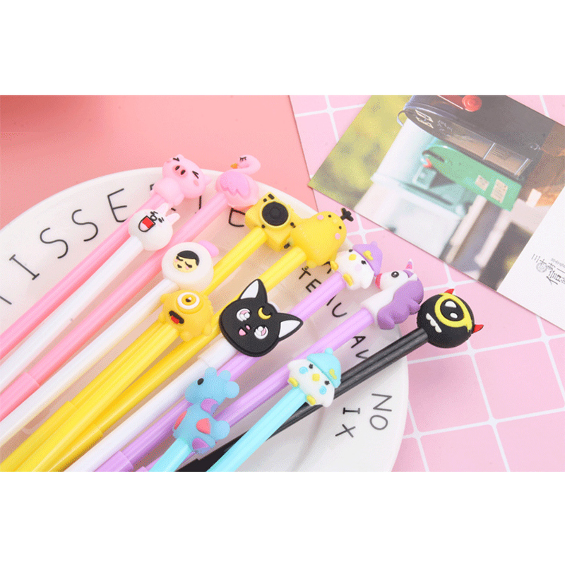 볼펜 20개 세트 부드럽게 잘 써지는 귀요미 캐릭터 젤펜, 혼합세트, 0.5mm, 20개 상품 이미지 4