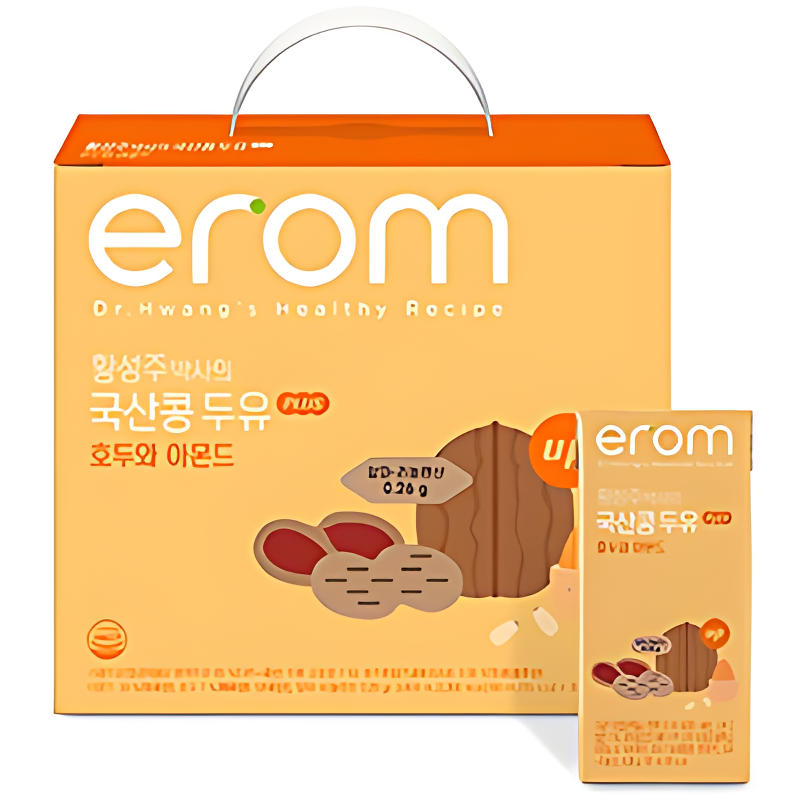 이롬 국산콩 두유 플러스, 호두와 아몬드, 190ml, 16개 상품 이미지 3