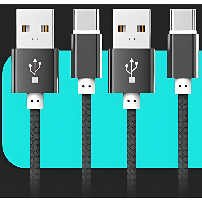 WJT 메탈 고속 충전 케이블, USB-C, 실버, 1.5m, 2개 상품 이미지 3