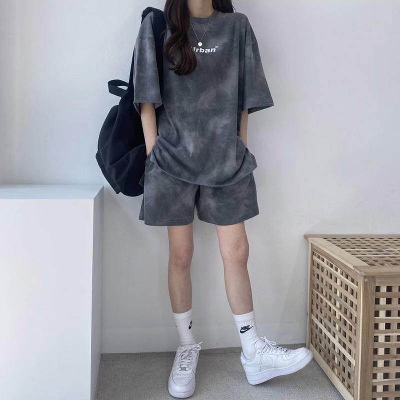 쉬블림로브 여성 타이다이 로고 캐주얼 데일리 상하의 세트, 베레스 GW1786, 원컬러, FREE, 1세트 상품 이미지 5