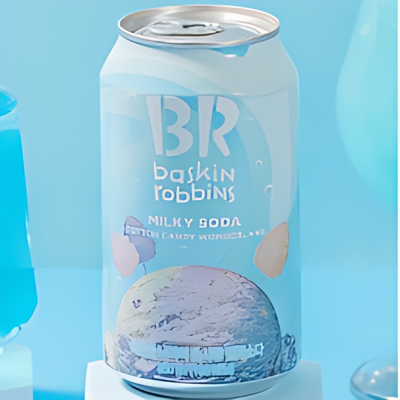 배스킨라빈스 밀키 소다 이상한나라솜사탕, 350ml, 12개 상품 이미지 3
