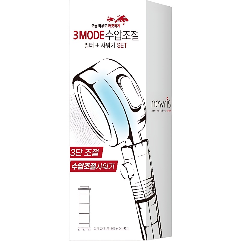 뉴리스 필터 샤워기, 본품 1개 + 필터 6개, 1세트 상품 이미지 4