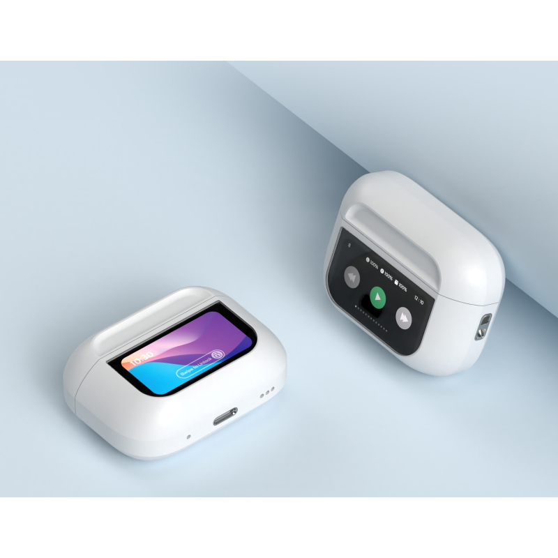 팬톤 LCD 디스플레이 노이즈캔슬링 블루투스 이어폰, BT350A, 화이트, 1개 상품 이미지 3