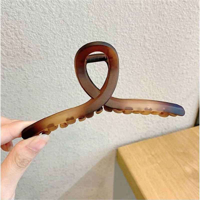 13cm 빅사이즈 레오파드 그라데이션 헤어 집게핀, 골고루, 2개 상품 이미지 6