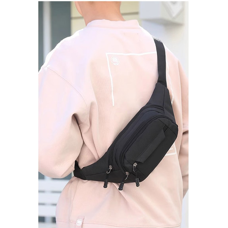 쉬블링로브 멀티 짚 힙색, BLZ0205, 블랙, 1개 상품 이미지 2