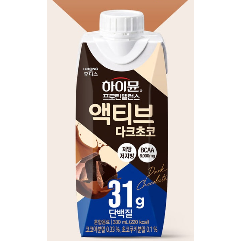 하이뮨 프로틴밸런스 액티브 다크초코, 330ml, 12개 상품 이미지 6