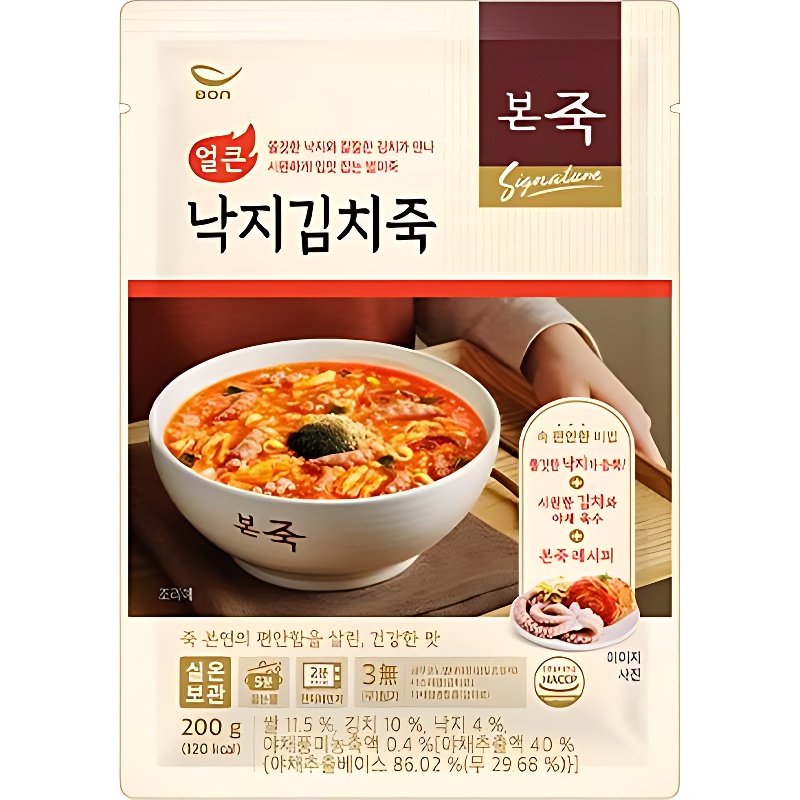 본죽 죽 4종 세트, 200g, 5팩 상품 이미지 1