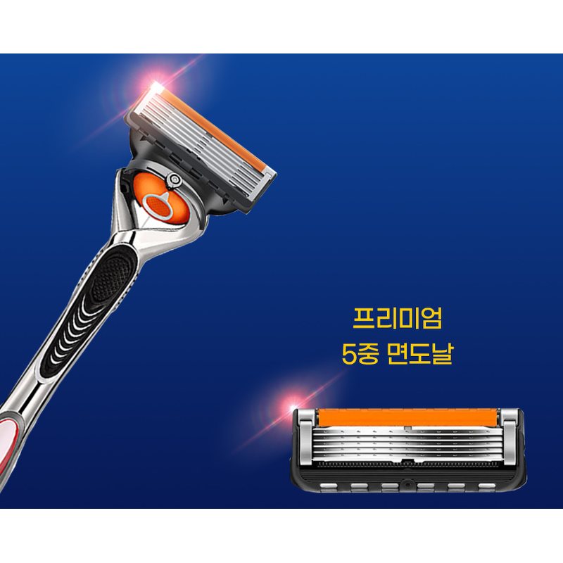 질레트 호환용 퓨전 프로쉴드 5중 면도날, 32개 + 스윙 면도기, 1개 상품 이미지 2