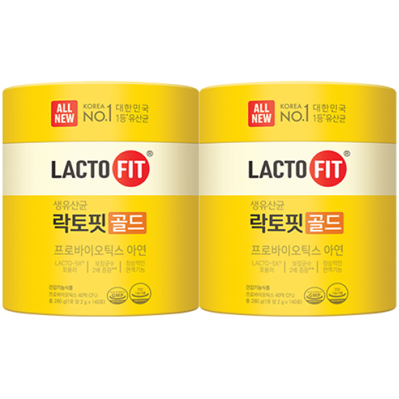 종근당건강 락토핏 골드, 140포, 2개 + 증정 락토핏 골드, 30포 + 증정 아임비타 면역비타민C, 30포 상품 이미지 1