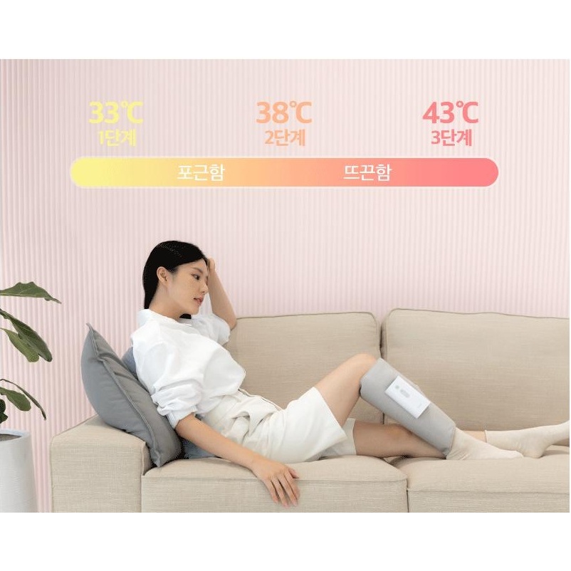제스파 넬리 무선 공기압 종아리 마사지기, ZP5440, 그레이, 1개 상품 이미지 3