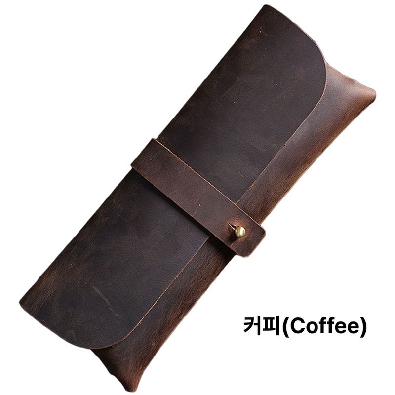 웨얼투투 소가죽 필통, 커피, 1개 상품 이미지 3