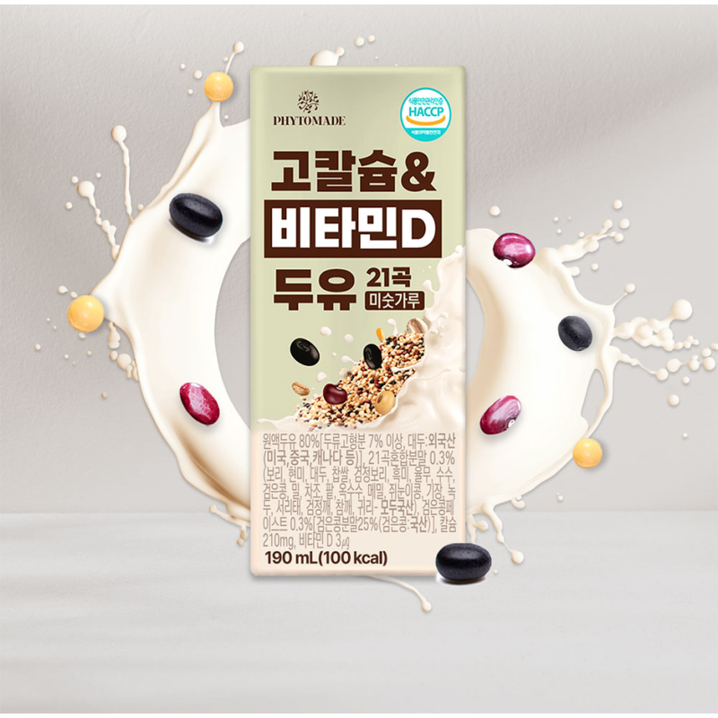 파이토메이드 고칼슘&비타민D 두유 21곡 미숫가루, 190ml, 24개 상품 이미지 4
