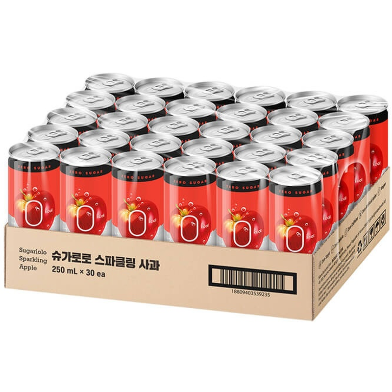 슈가로로 스파클링, 사과맛, 250ml, 30개 상품 이미지 7