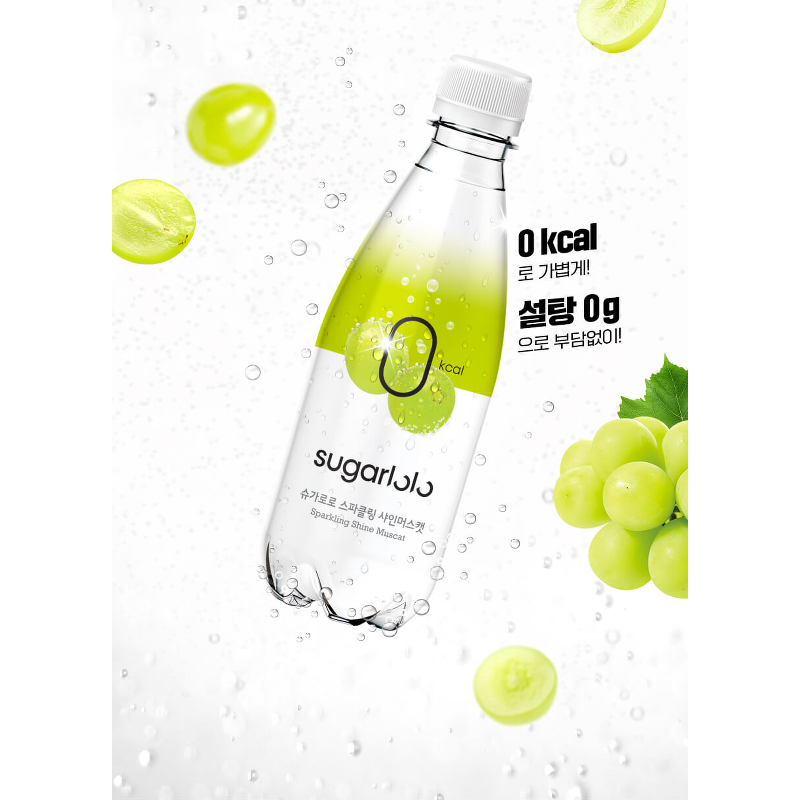 슈가로로 스파클링 버라이어티팩, 사과 + 샤인머스켓, 350ml , 12개입, 1세트 상품 이미지 5