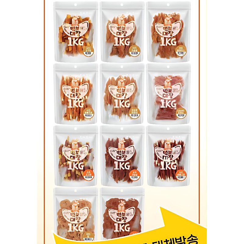 먹보대장 강아지 간식, 오리가슴살, 1kg, 1개 상세 이미지 3