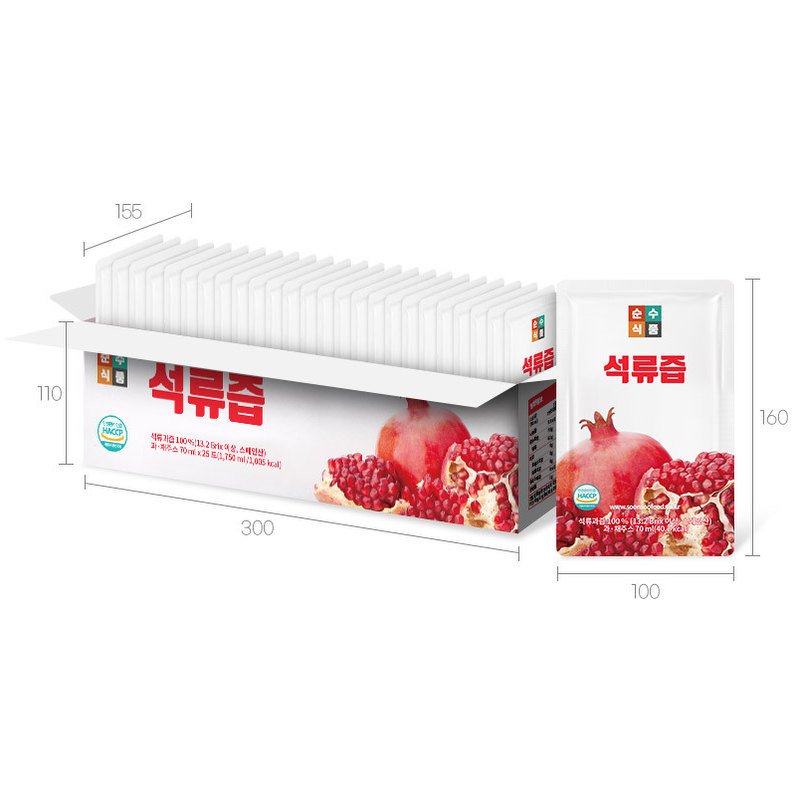 순수식품 석류즙, 70ml, 25포, 1박스 상품 이미지 5