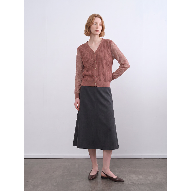 미르바네스 메탈 시스루 슬리브 니트 가디건, 블랙 55 1개 + 민트 55 1개, 2개 상품 이미지 6