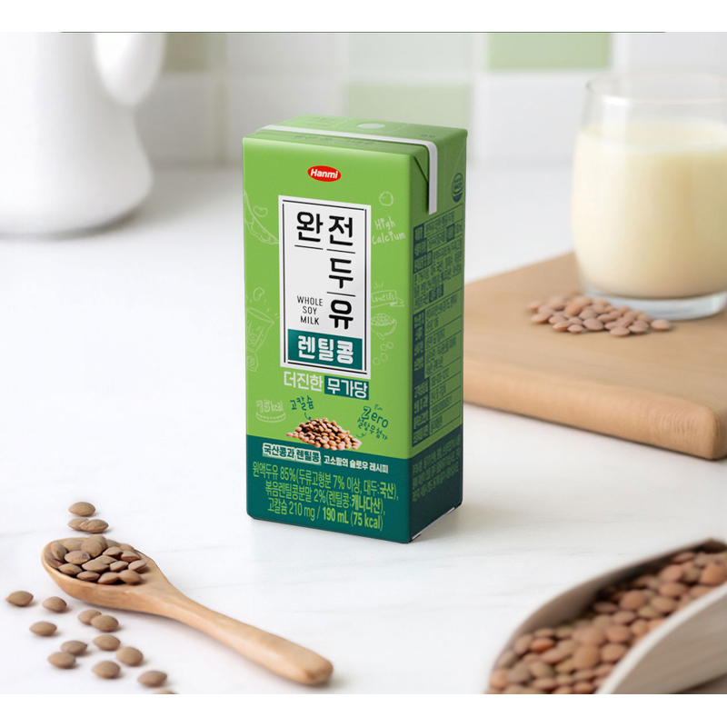 한미 완전두유 더진한 렌틸콩 무가당, 190ml, 24개 상품 이미지 3
