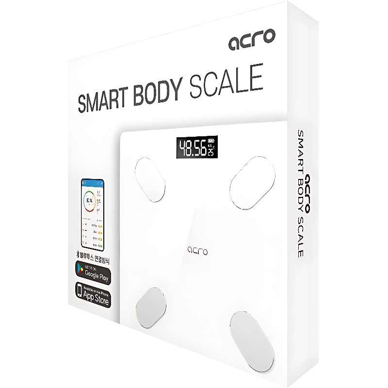 ACRO 스마트 디지털 체중계, ibody-100, 화이트, 1개 상품 이미지 4