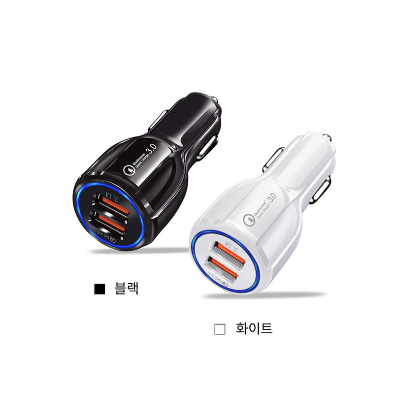 디지지 차량용 35W 2포트 고속 충전기, 화이트, 1개 상품 이미지 7