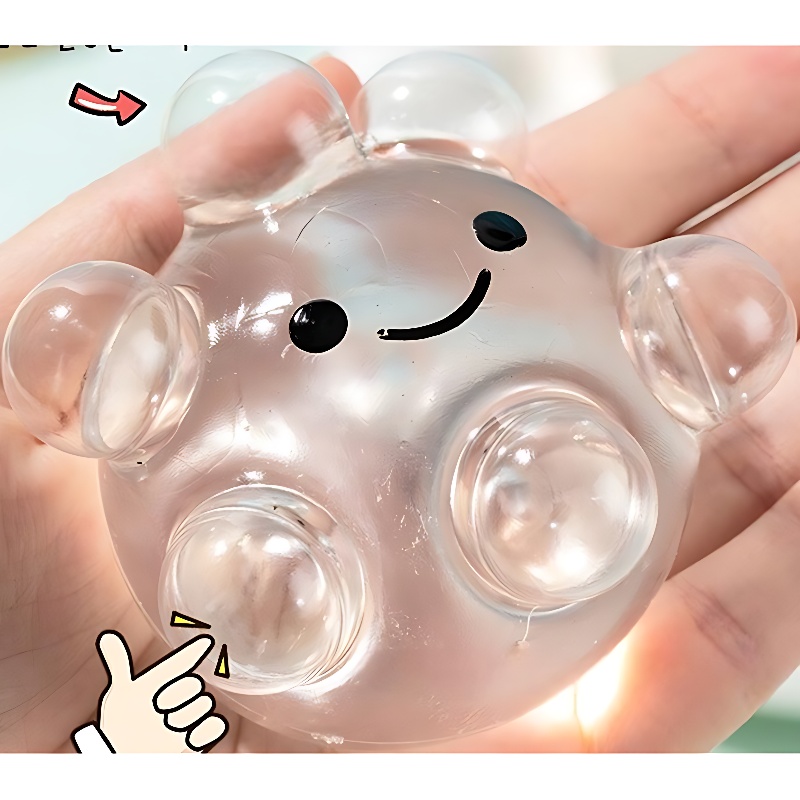 거품나는 스마일 말랑이, 물방울 말랑이, 주사기, 1개 상품 이미지 5