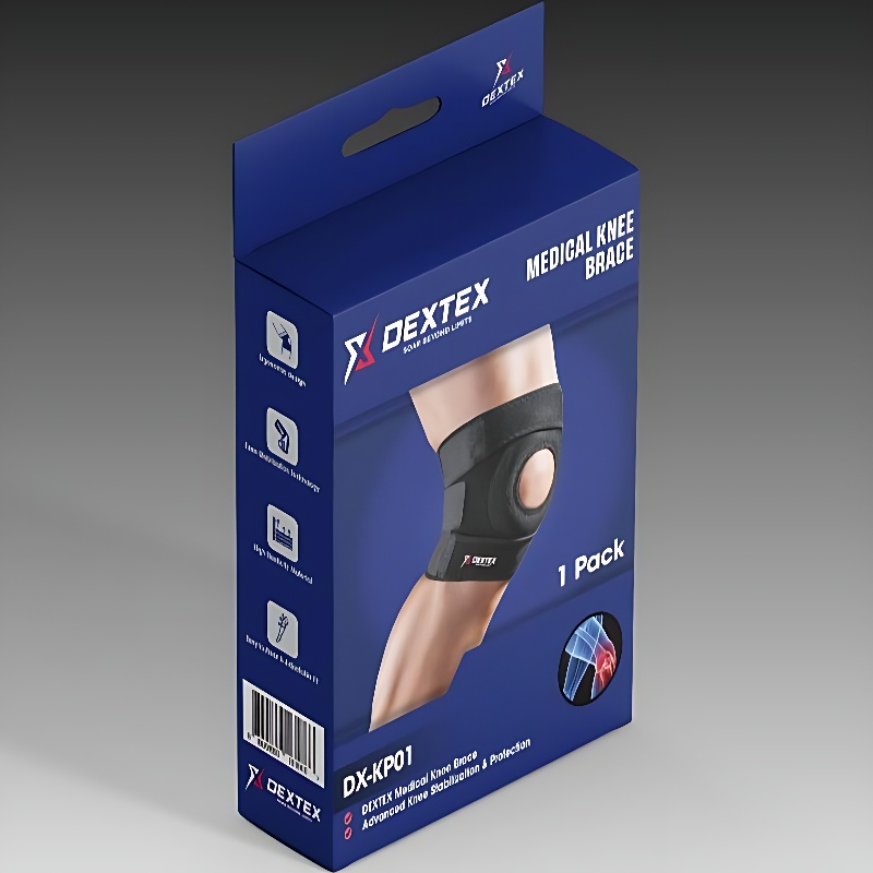 DEXTEX 의료용 무릎보호대, 블랙, FREE, 1개입, 1개 상품 이미지 2